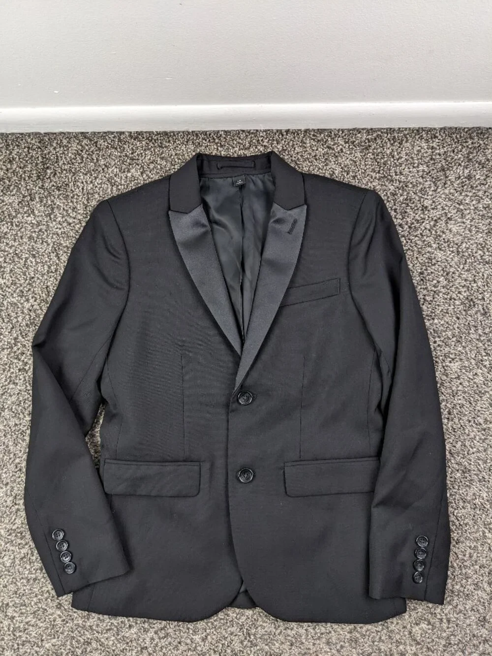 NWT 2023 J Crew Crewcuts Ludlow Tuxedo Suit Jacket Black Wool Boys Sz 12